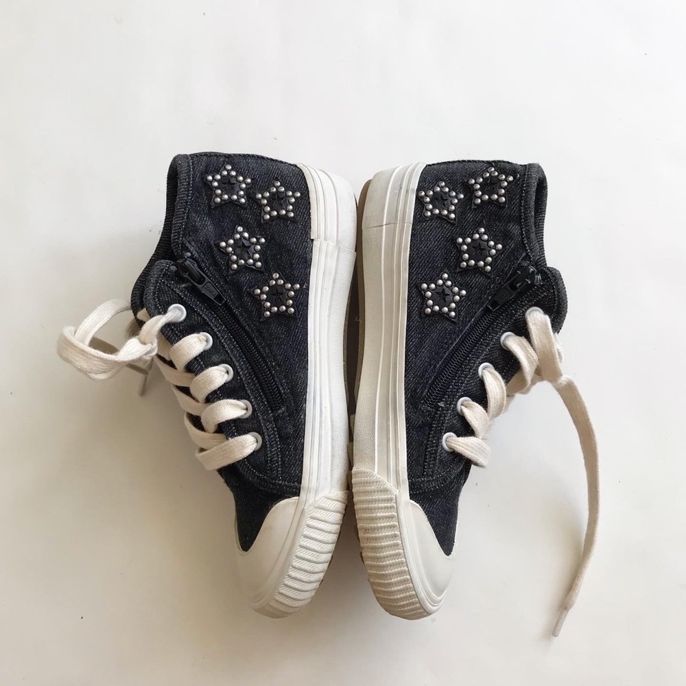 Zara black canvas star appliqué cap sneakers EUC size 29(11.5) - Picture 2 of 6